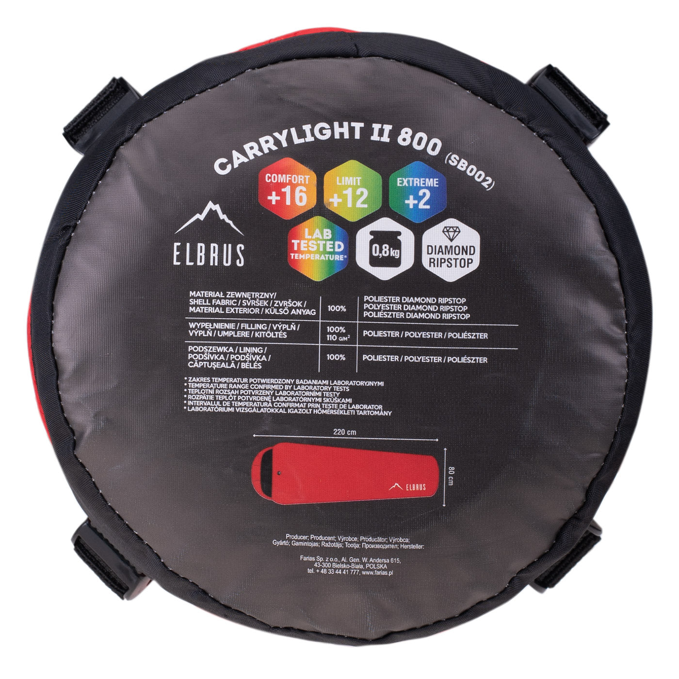 Sac de Dormit CARRYLIGHT II 800 ELBRUS - Ultra-ușor, Compresibil - 4