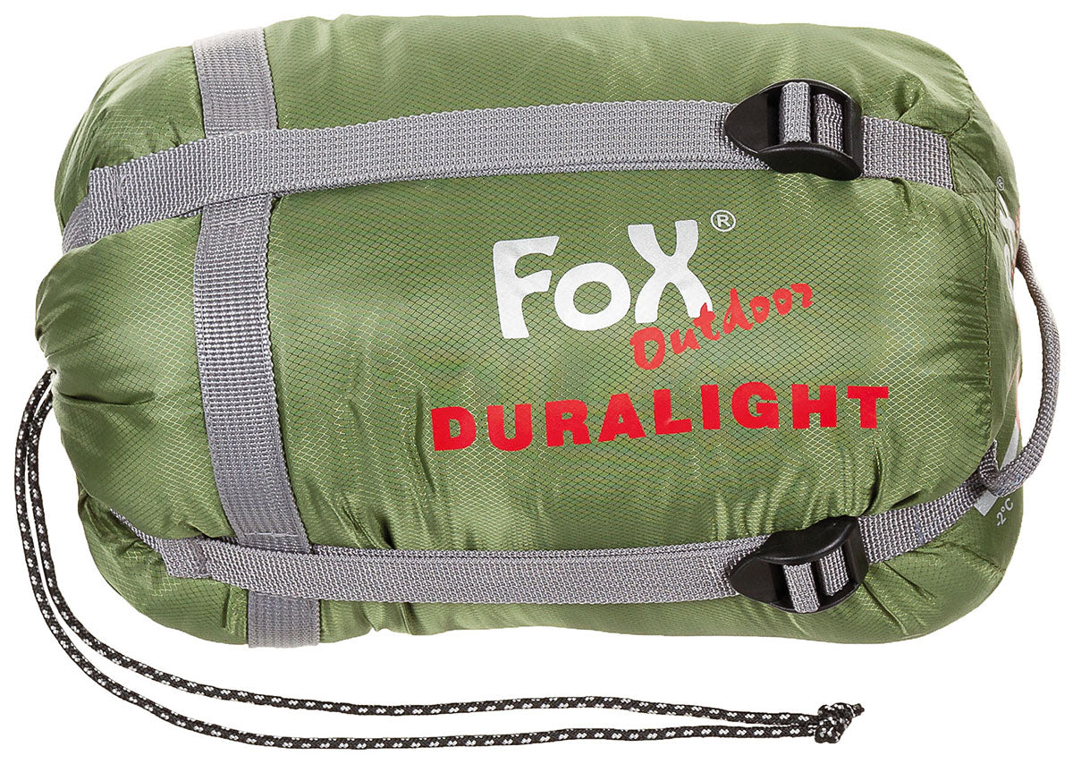 Sac de dormit Duralight Oliv-negru FoxOutdoor - +2°C / +18°C