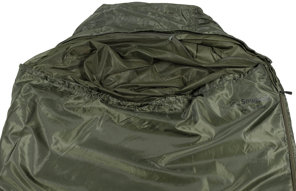 Sac de Dormit Jungle Bag Oliv Snugpak - Comfort 7°C, Plasă Anti-Țânțari