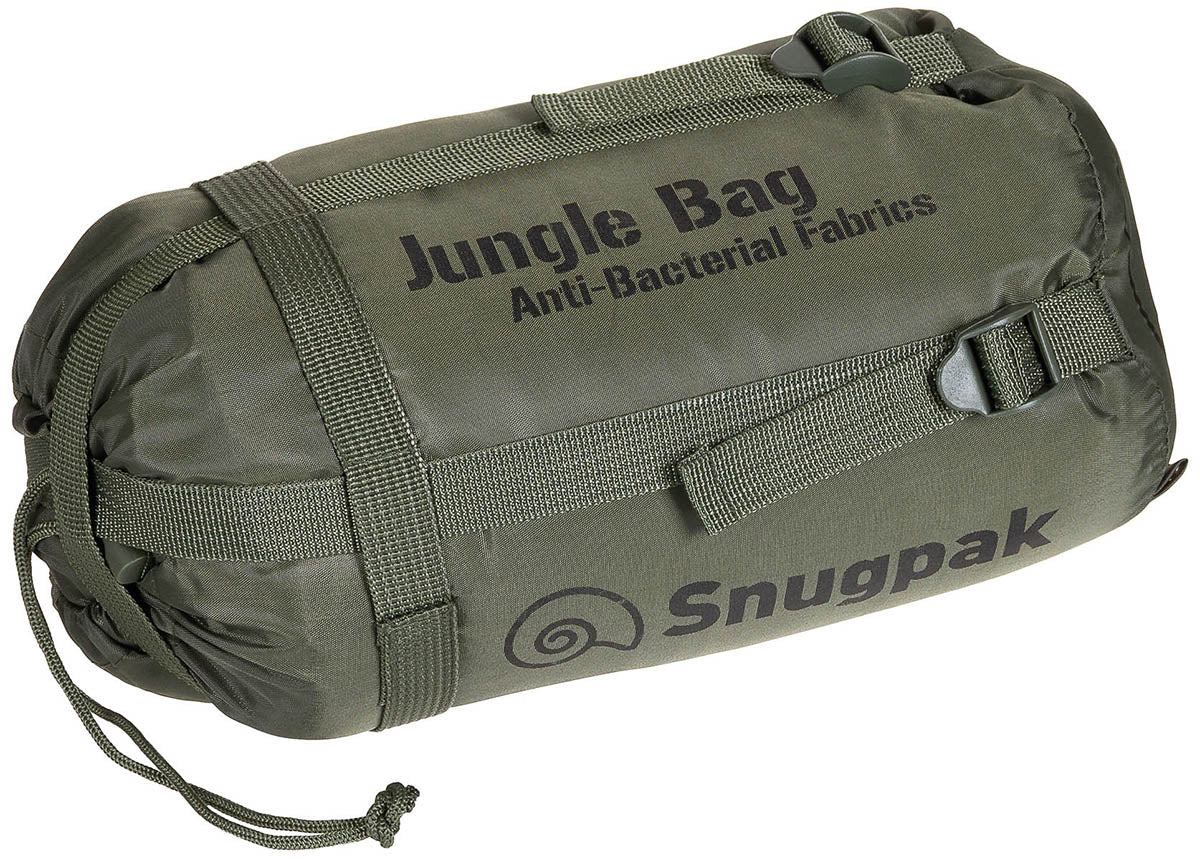 Sac de Dormit Jungle Bag Oliv Snugpak - Comfort 7°C, Plasă Anti-Țânțari