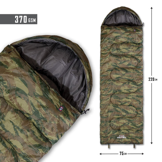 Sac de Dormit Major Sleeping Bag 370GR/M² Camo D19002-Camo Gr.camo Pentagon Tactical - Performanță și Ventilație Optimă în orice Mediu