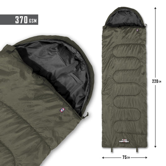 Sac de Dormit Major Sleeping Bag 370GR/M² D19002 RAL7013 Pentagon Tactical - Performanță și Ventilație Optimă în orice Mediu