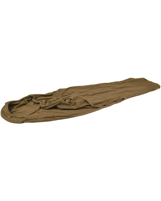 Sac de Dormit Mil-Tec Fleece – 200 g/m², Confort 17°C, Coyote