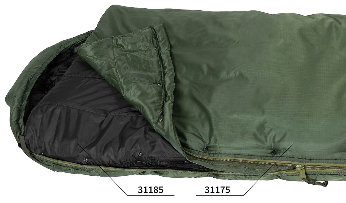 Sac de Dormit Modular GI Parte Exterioară Oliv MFH - Stil US Army, -1°C