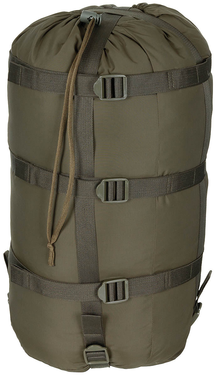 Sac de dormit Mumie "3 Anotimpuri" Verde Oliv MFH - -10°C la +15°C, Fermoar central