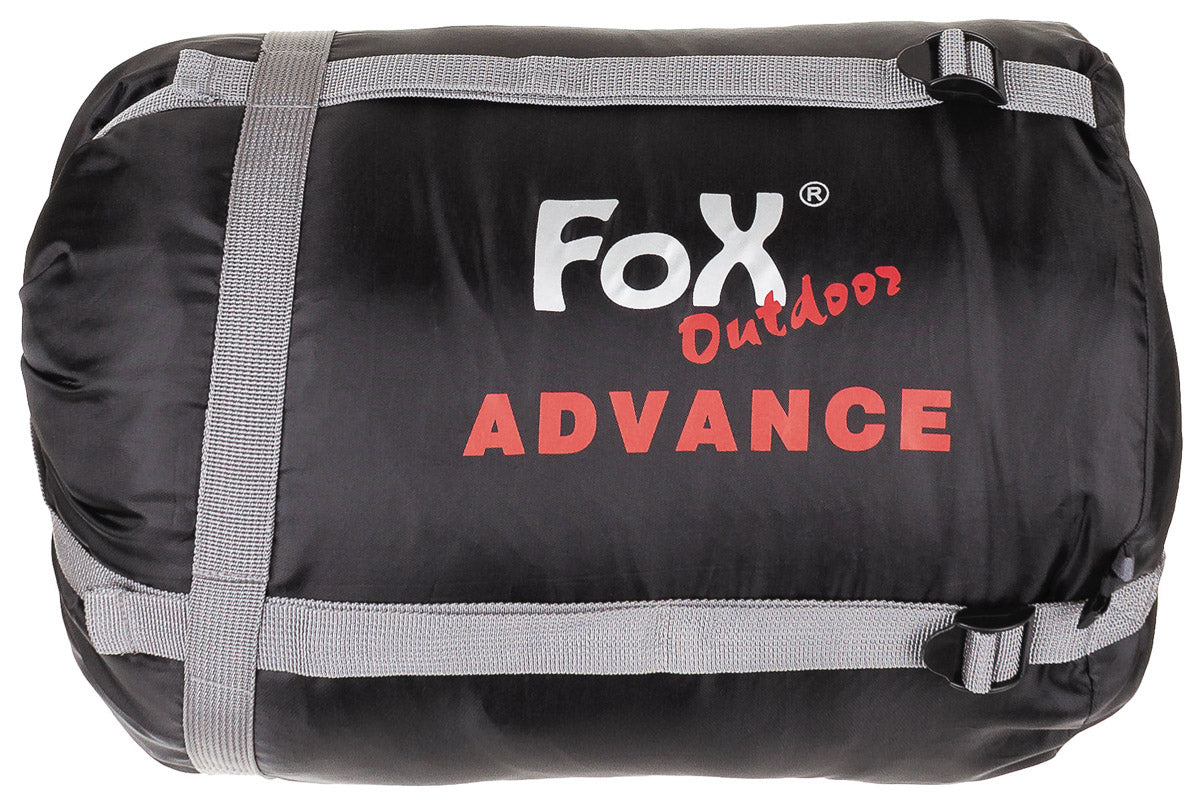 Sac de dormit mumie Advance Negru FoxOutdoor - Temp. -10°C/+15°C, Fermoar 2-sens