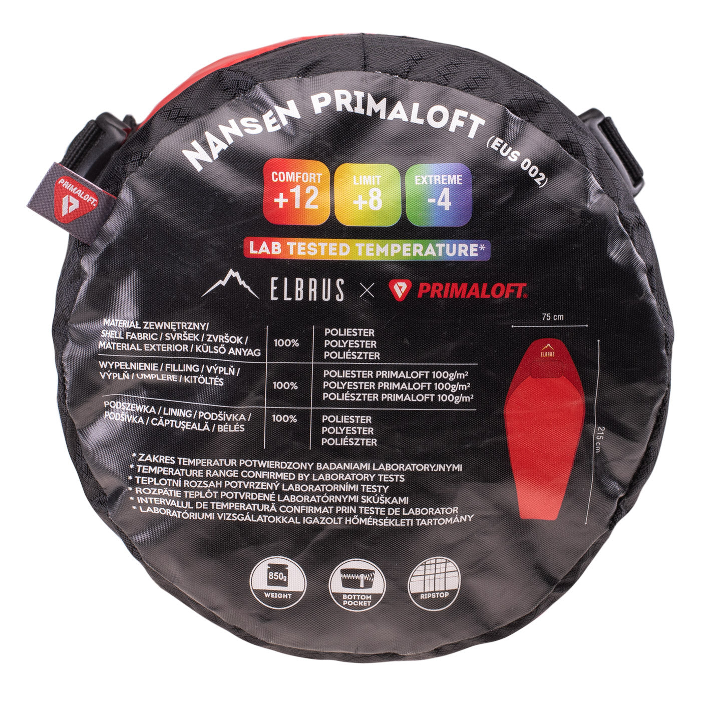 Sac de Dormit NANSEN PRIMALOFT ELBRUS - Ușor, Călduros, 3 Sezoane - 2