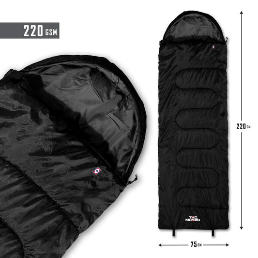 Sac de Dormit Sentinel Sleeping Bag 220GR/M² D19001 Black Pentagon Tactical - Confort și Fiabilitate în orice Misiune