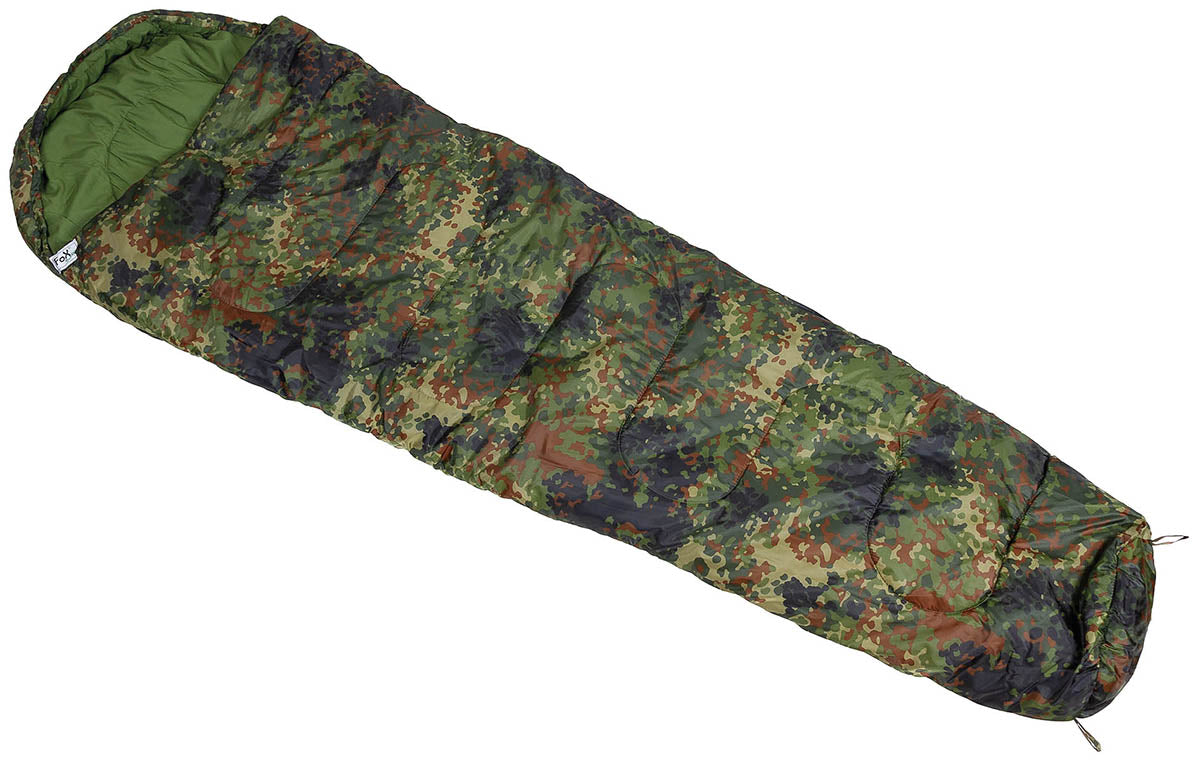Sac de dormit tip mumie Flecktarn MFH - -10°C, umplutură 2 straturi