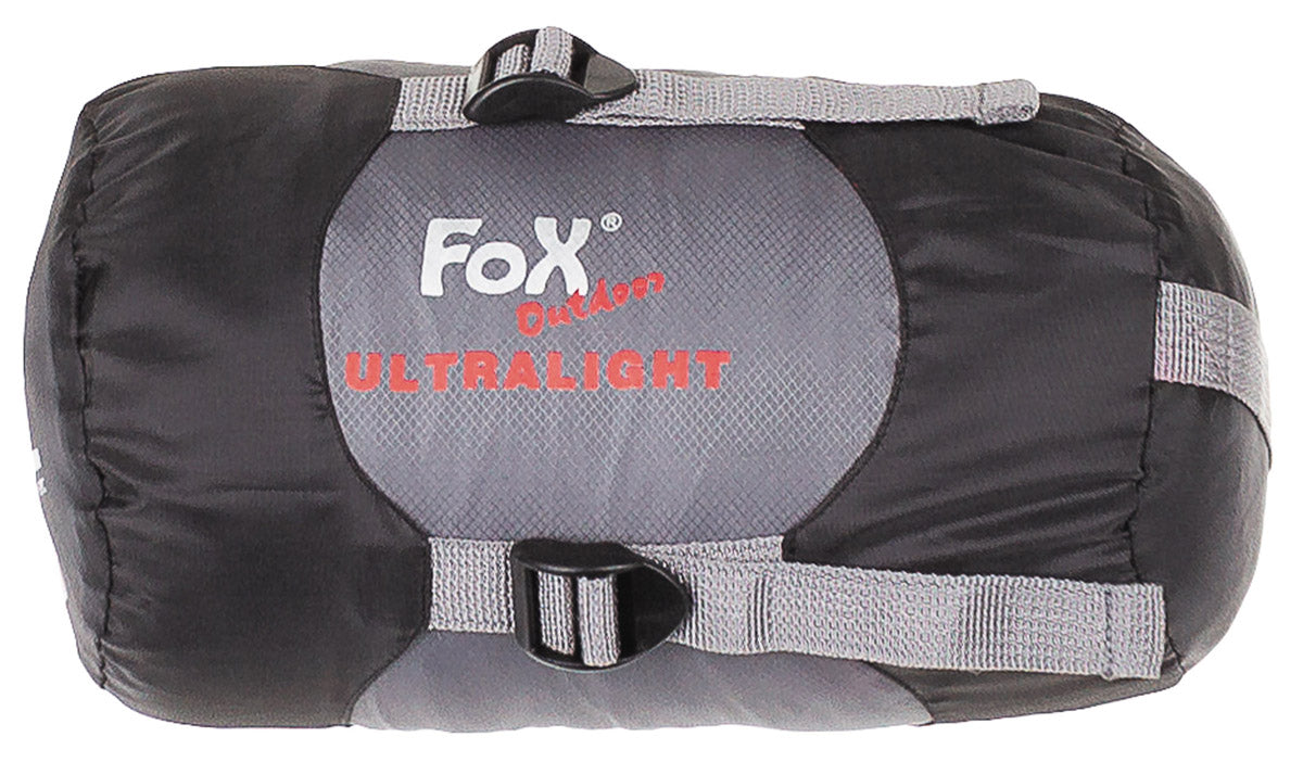 Sac de Dormit Ultralight Negru FoxOutdoor - +11°C la +21°C, Fermoar pe toată lungimea