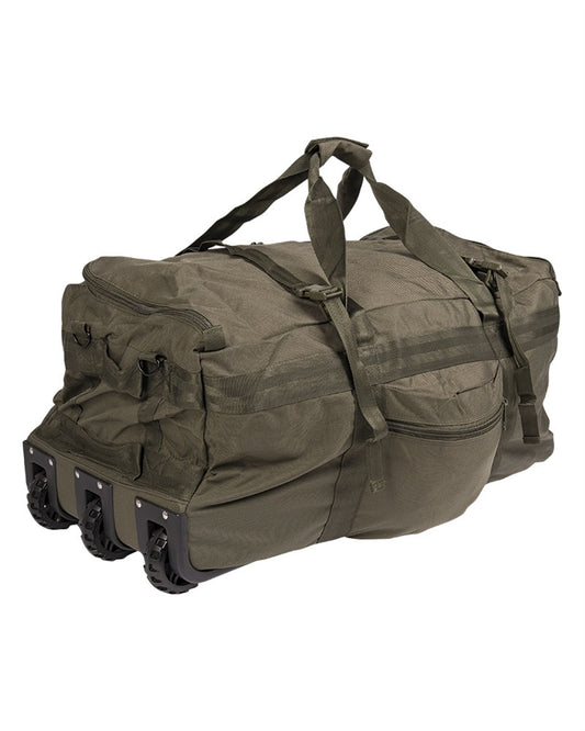 Sac Marinar Mil-Tec Combat cu Roți – 118 L, Nailon 1000D, Oliv