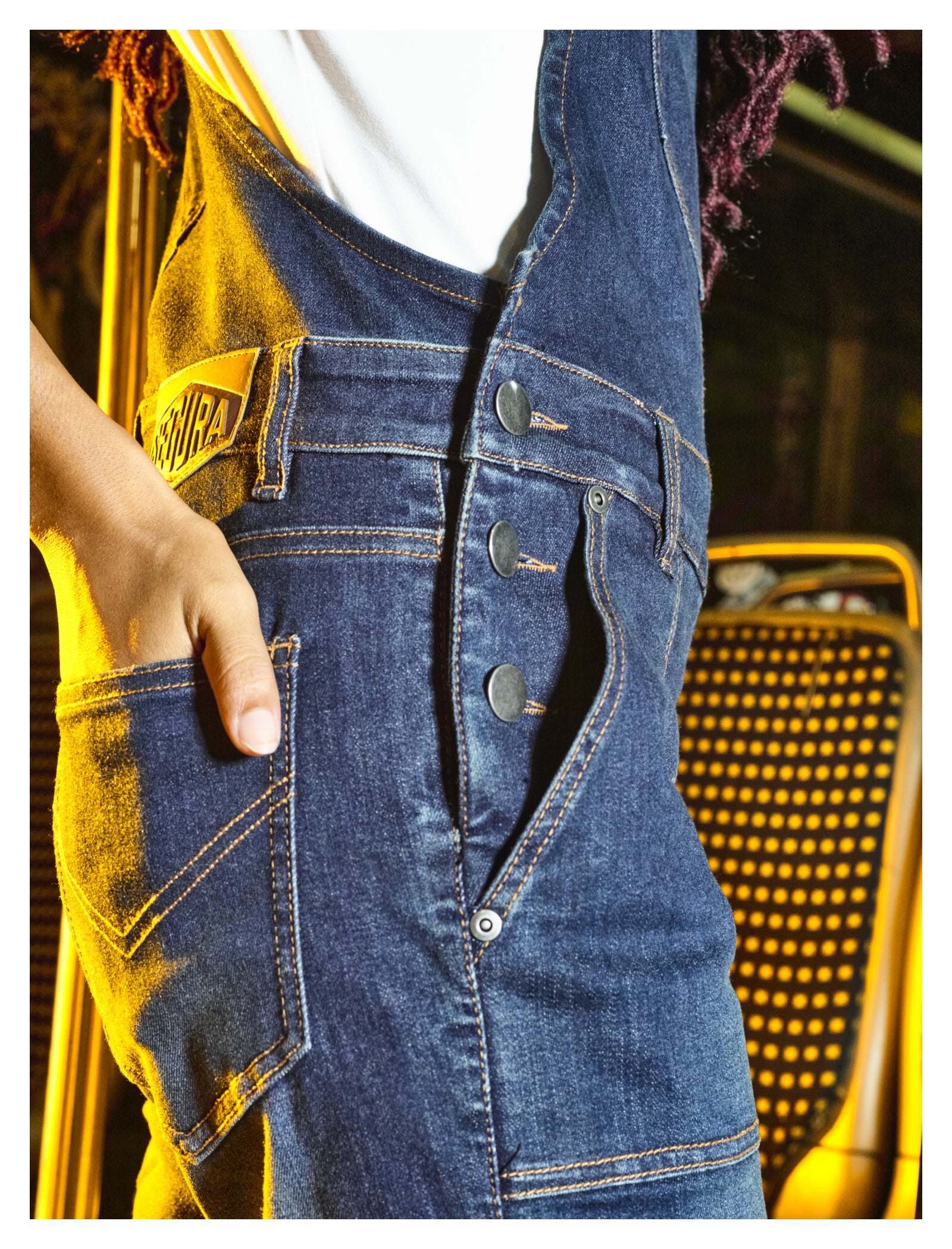 Salopetă Moto Lady Prisca Segura - Denim CORDURA, Protecții CE