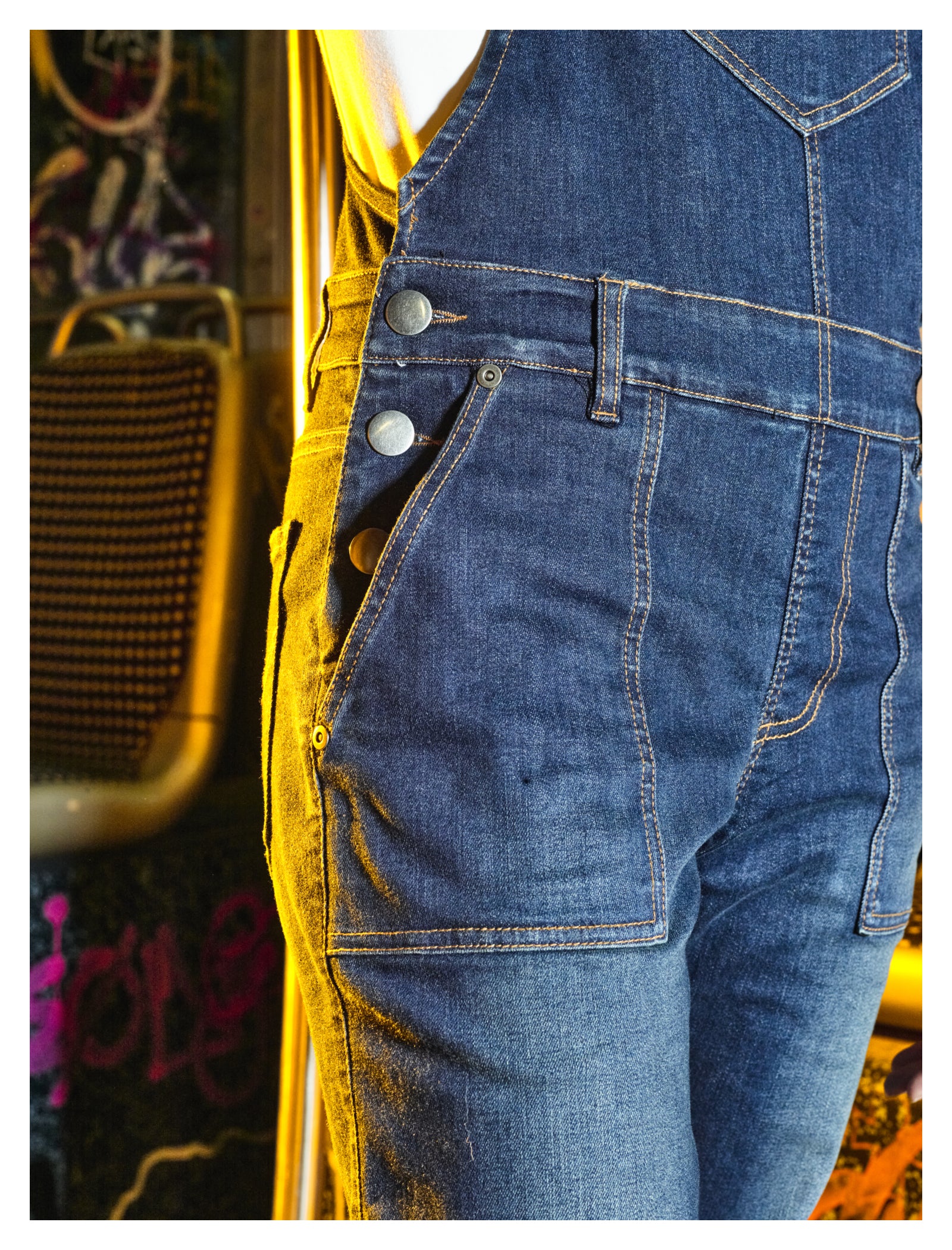 Salopetă Moto Lady Prisca Segura - Denim CORDURA, Protecții CE