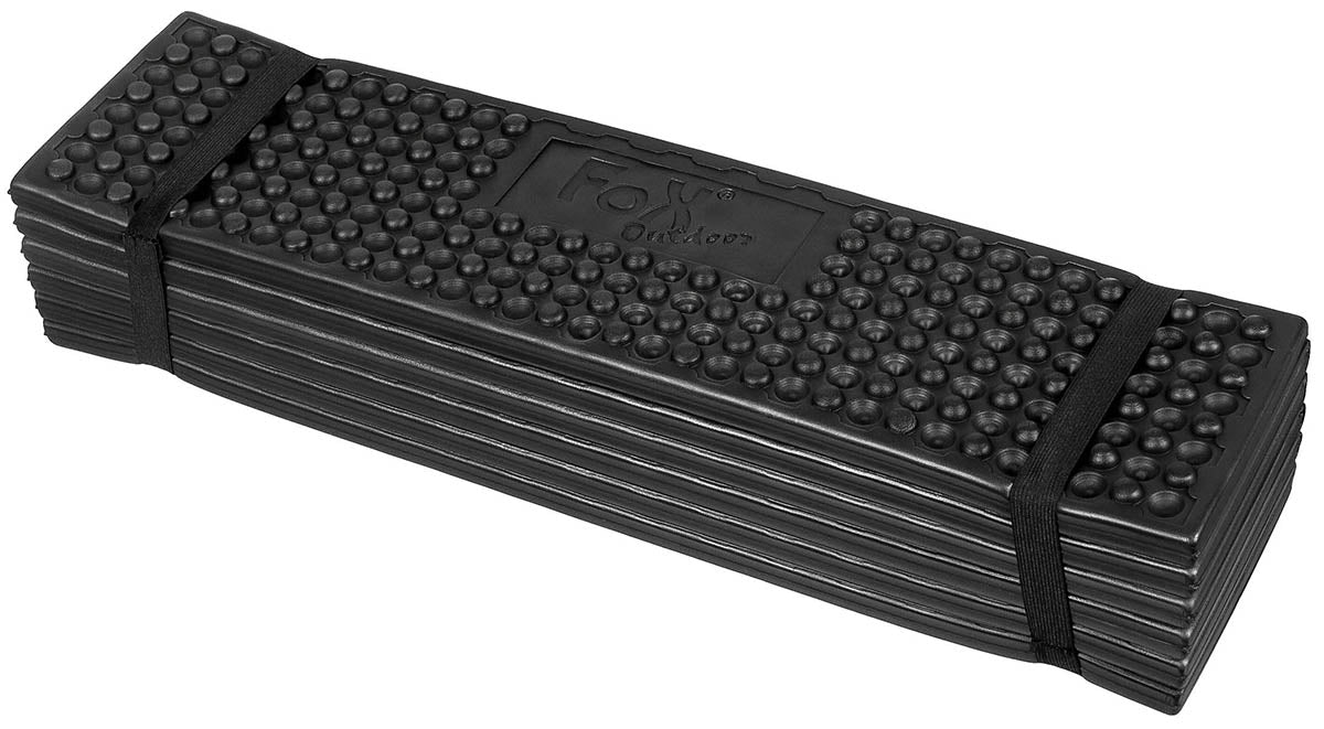 Saltea Termoizolantă Pliabilă Neagră FoxOutdoor - 350g, Anti-alunecare