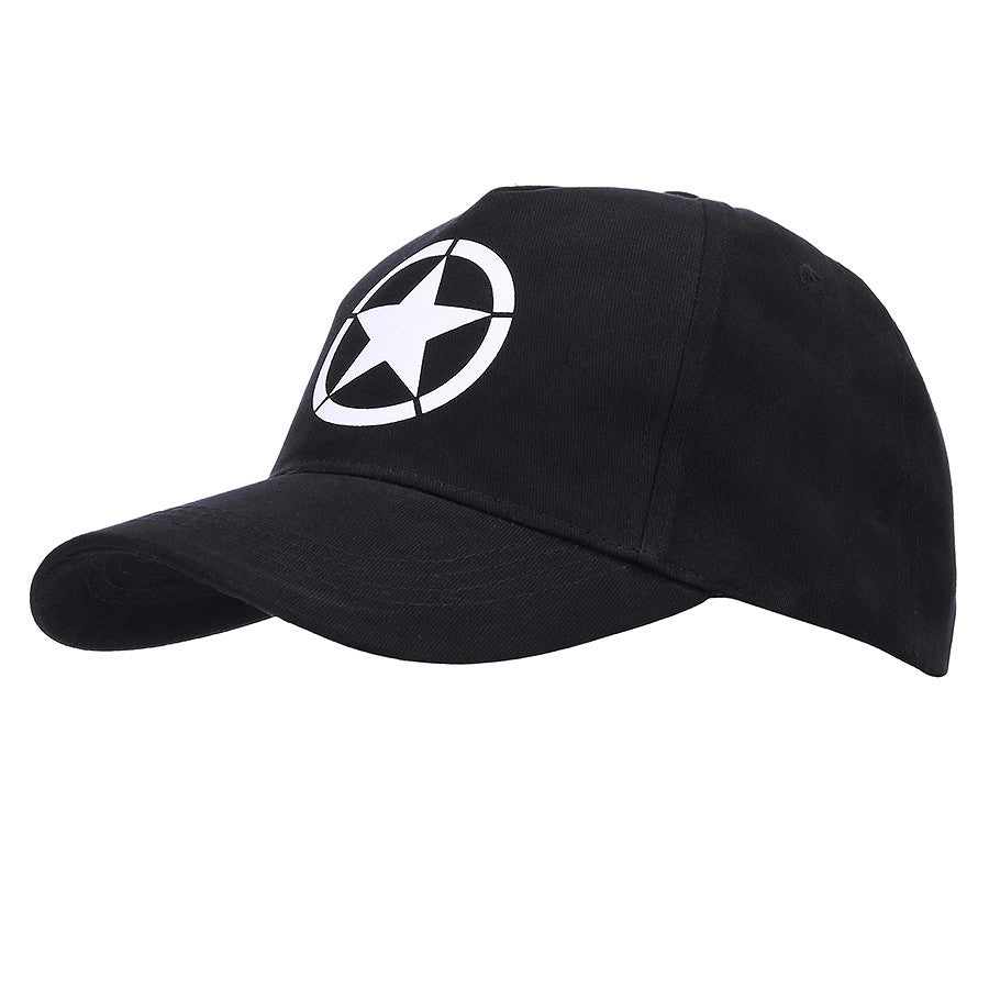 Sapca Baseball Allied Star WWII Negru - Autenticitate Istorică Tactică
