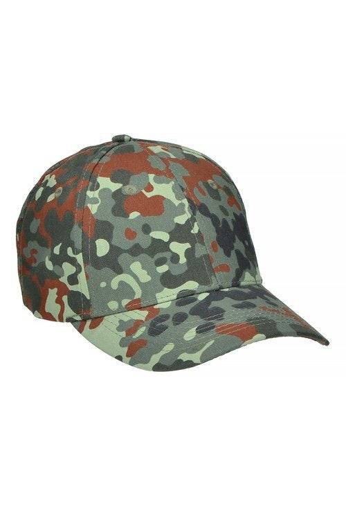Șapcă Baseball Mil-Tec – 100% Bumbac, Clemă Metalică, Flecktarn