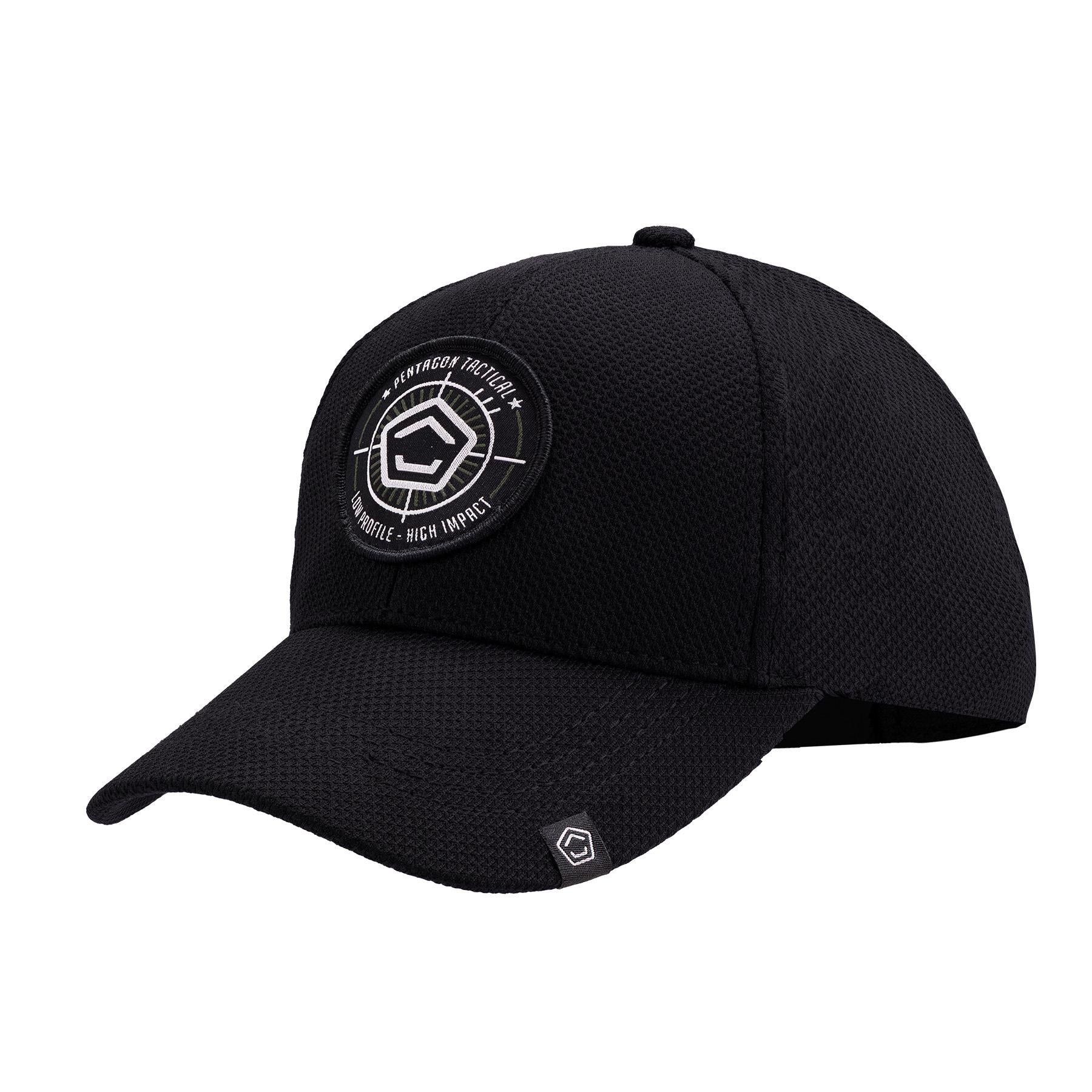 Șapcă Baseball Pentagon Target – Poliester 190 g/m², Uscare Rapidă, Neagră