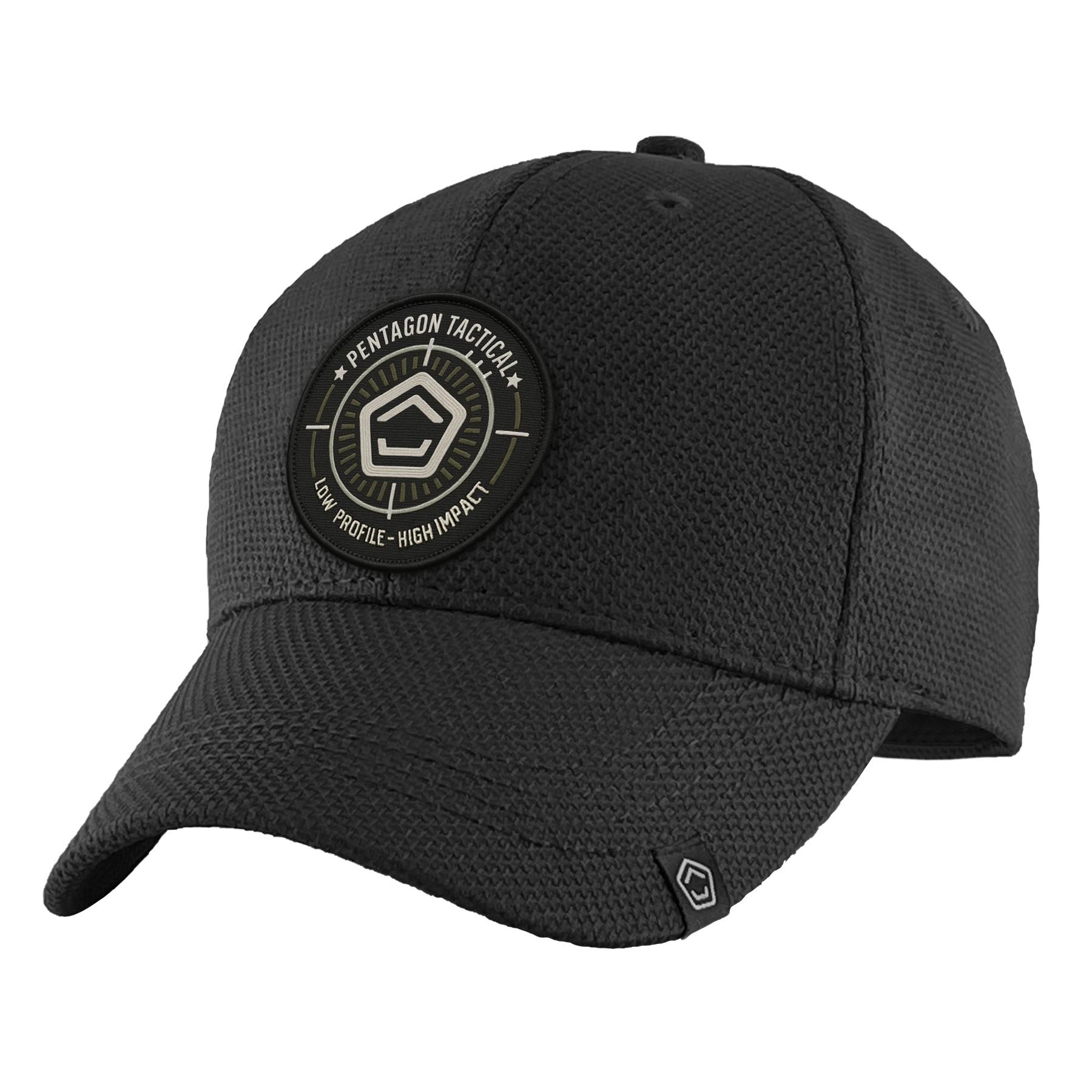 Șapcă Baseball Pentagon Target – Poliester 190 g/m², Uscare Rapidă, Neagră