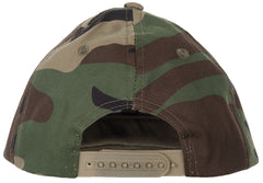 Șapcă de baseball copii camuflaj woodland MFH - Reglabilă, Cozoroc curbat