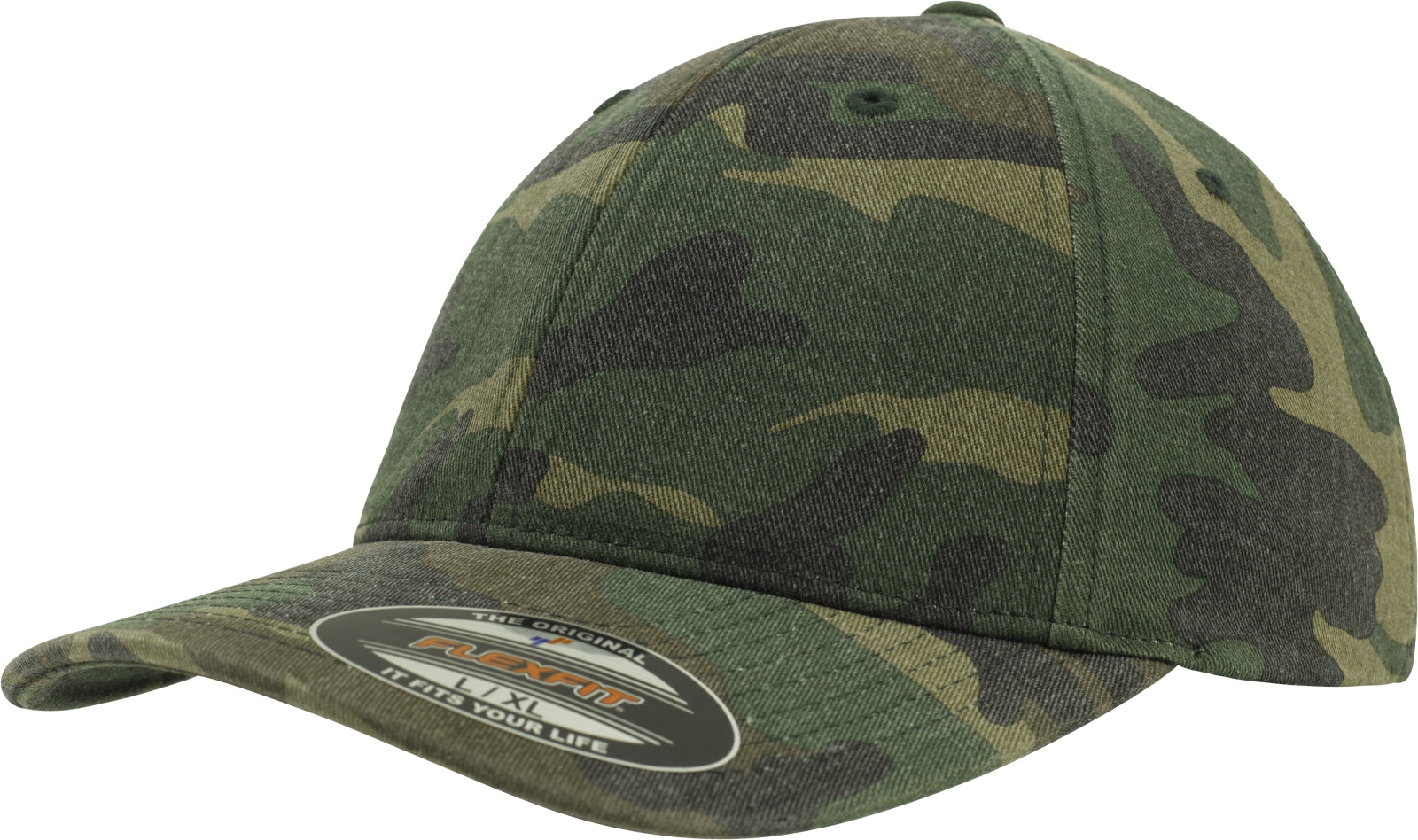 Sapca Flexfit Garment Washed Camo Woodland Brandit - Confort Superior