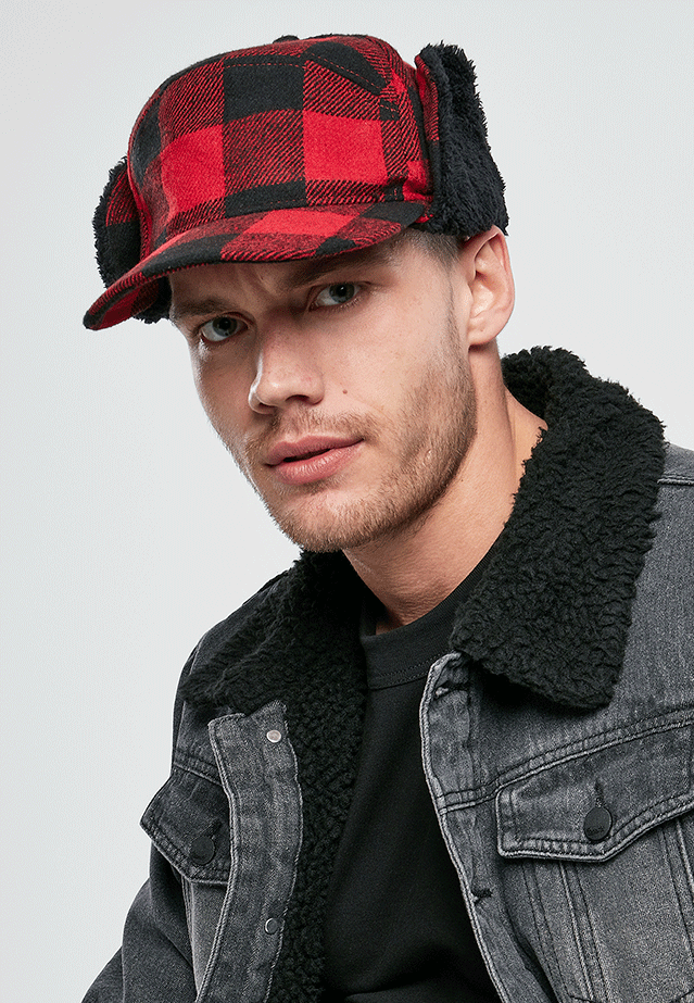 Sapca Lumberjack Winter Red/Black Checkered Brandit - Caldura Iarna