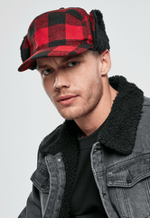 Sapca Lumberjack Winter Red/Black Checkered Brandit - Caldura Iarna