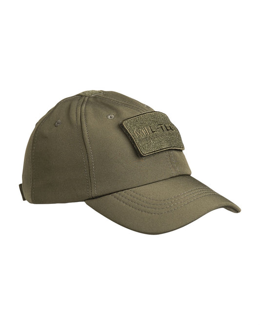 Șapcă Softshell Mil-Tec – Căptușeală Fleece, 4 Zone Velcro, Oliv