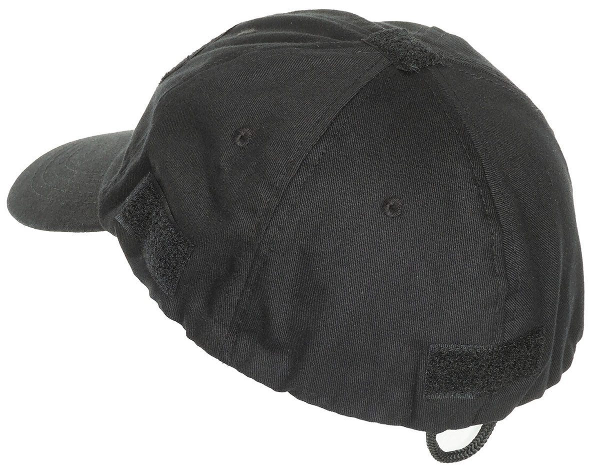 Șapcă Tactică cu Velcro Negru MFHProfessional - 100% Bumbac, 5 Panouri Velcro