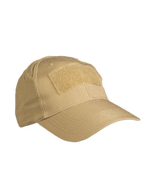 Șapcă Tactică Mil-Tec Baseball – 3 Zone Velcro, Poliester-Bumbac, Coyote
