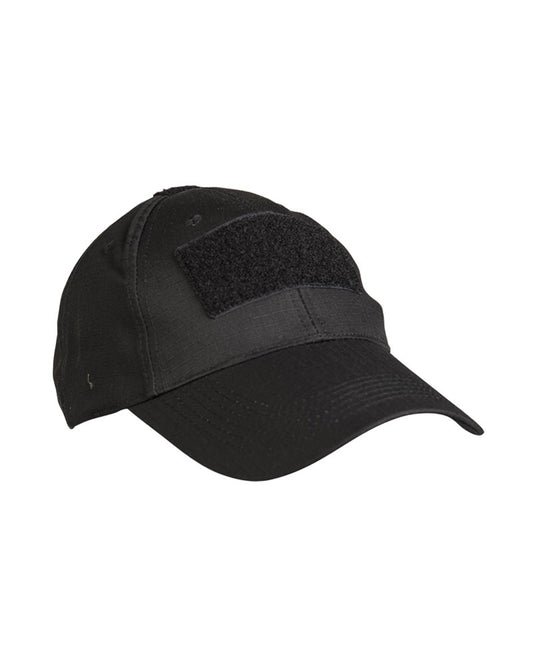 Șapcă Tactică Mil-Tec Baseball – 3 Zone Velcro, Poliester-Bumbac, Neagră