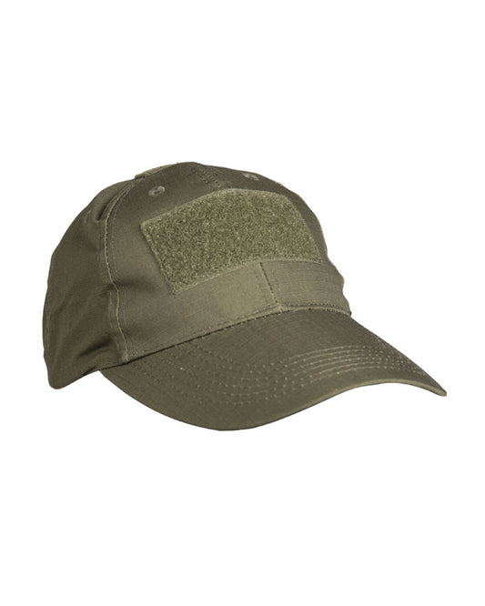 Șapcă Tactică Mil-Tec Baseball – 3 Zone Velcro, Poliester-Bumbac, Oliv