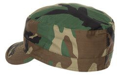Șapcă US BDU Feldmütze Rip Stop woodland MFH - 100% Bumbac, Cozoroc Rotund