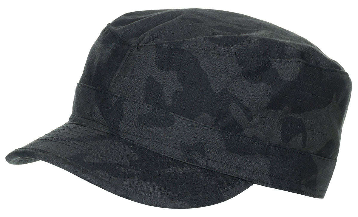 Șapcă US BDU Rip Stop Night Camo MFH - Vizor Rotund, 100% Bumbac