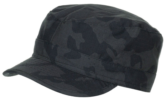 Șapcă US BDU Rip Stop Night Camo MFH - Vizor Rotund, 100% Bumbac