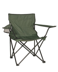 Scaun Pliant de Camping Mil-Tec Relax – 120 kg, Suport de Pahar, Oliv