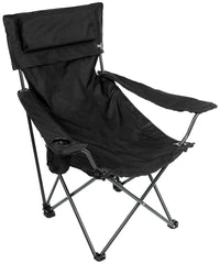 Scaun Pliant Deluxe Negru FoxOutdoor - Sarcină Max. 110 kg, Înălțime Șezut 40 cm