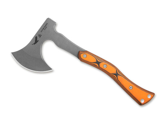 Secure Ucon Hawk TOPS Knives- Lamă Oțel Carbon 1095, Mâner Portocaliu G10/Cauciuc