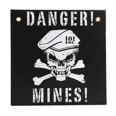Semn Avertizare Plastic Danger Mines Negru/Alb - Delimitează Pericolul Clar