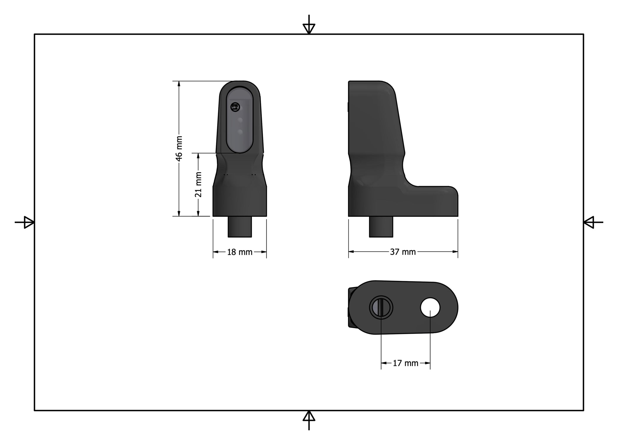 Semnalizatoare 3-în-1 Mini Union MOTOISM - LED, E-Mark
