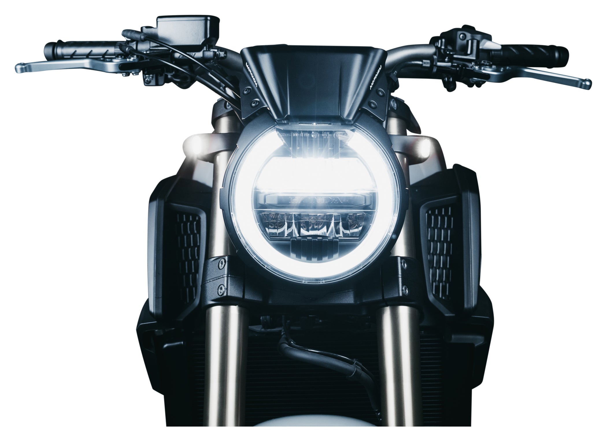 Semnalizatoare Furcă Motoism Type-Three 2-în-1 - LED, Mat Negru