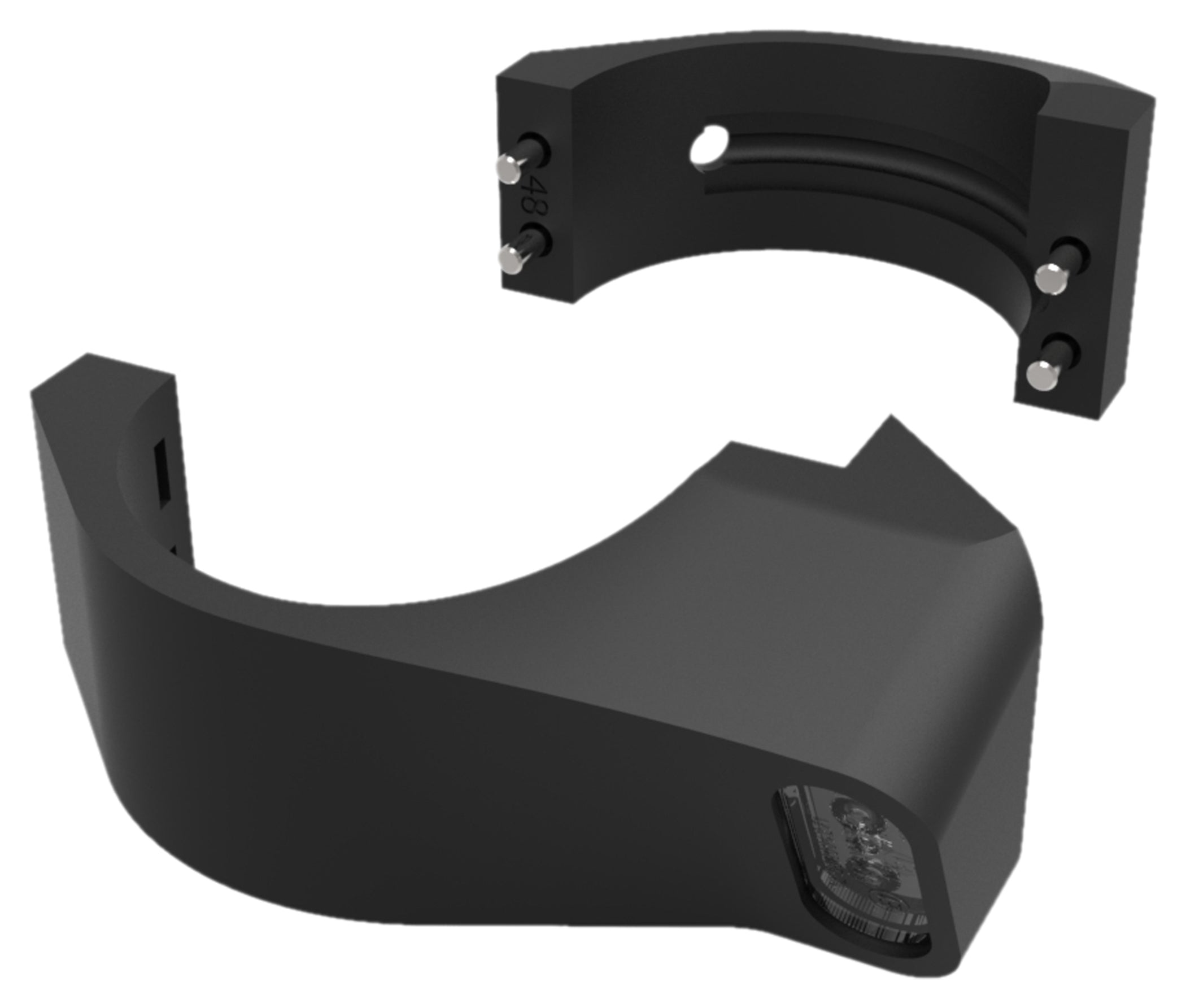 Semnalizatoare Furcă Motoism Type-Three 2-în-1 - LED, Mat Negru