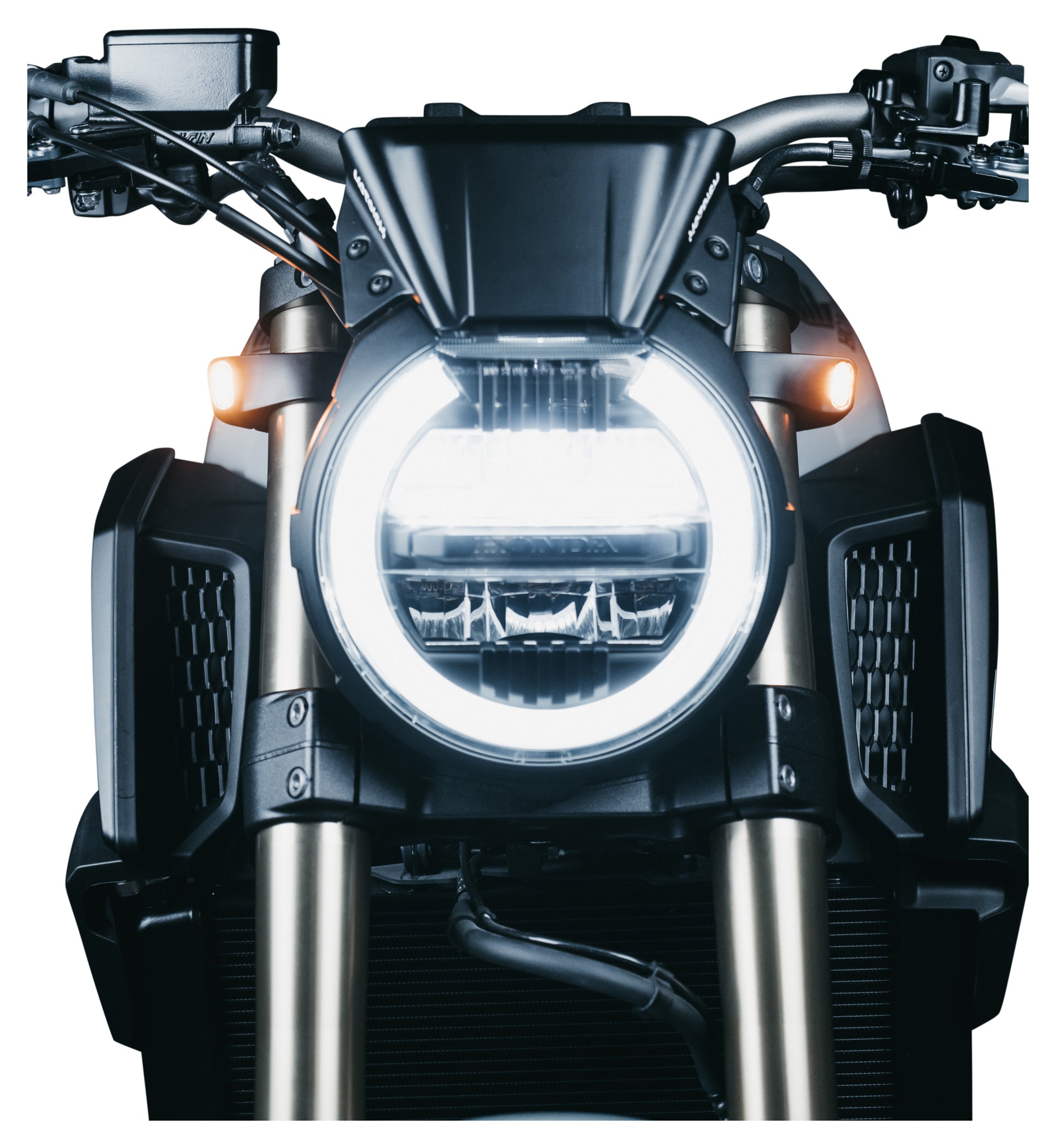 Semnalizatoare Furcă Motoism Type-Three 2-în-1 - LED, Mat Negru