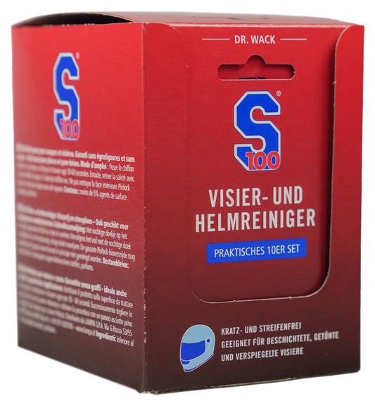 Șervețele Curățare Vizieră și Cască S100 - Set 10 buc, Fără Scame