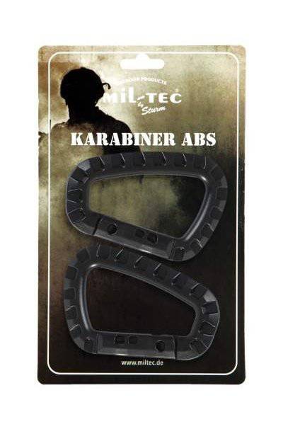Set 2 Carabiniere din Plastic Mil-Tec – 83 x 55 mm, Negre