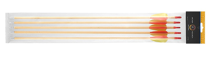 Set 5 Săgeți Lemn 26 inch Herbertz - Lemn, Vârf Metalic, Lungime 66cm