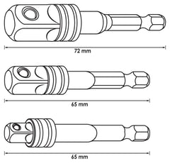 Set Adaptoare Chei Tubulare Vigor - Versatilitate Atelier Moto