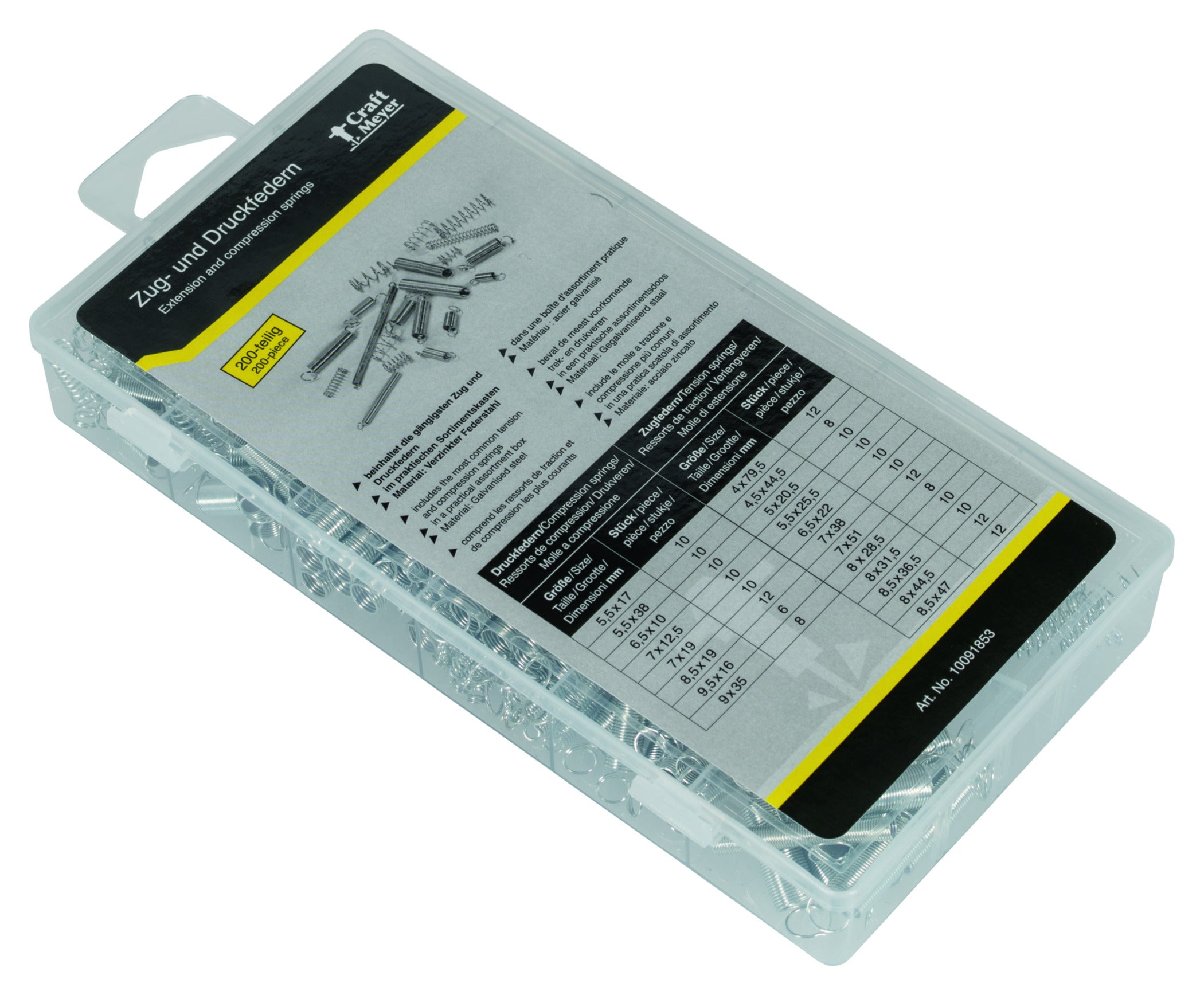 Set Asortat Arcuri Compresie & Tracțiune Craft-Meyer - 200 Piese