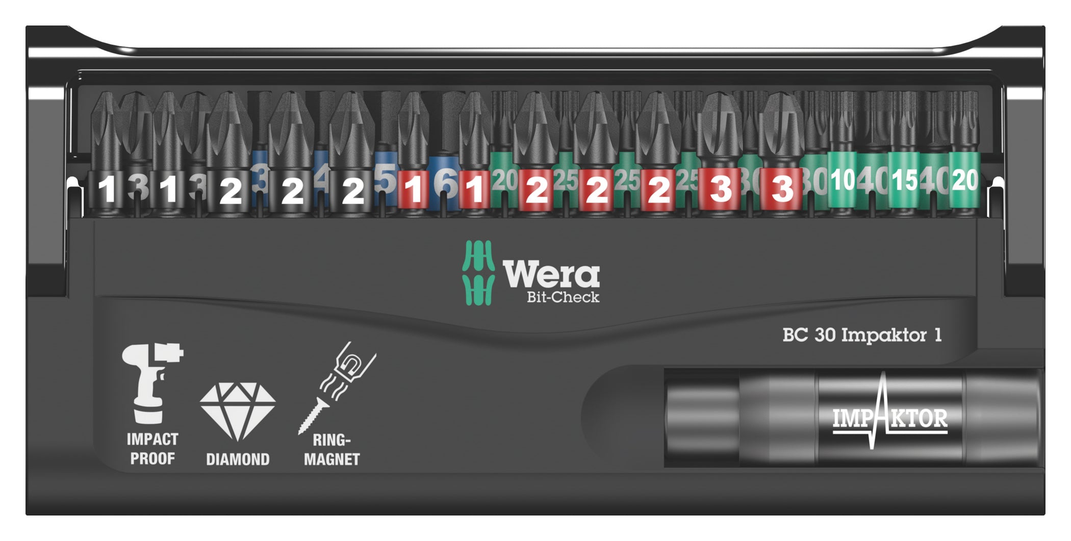Set Biți Impaktor Wera Bit-Check 30 - Durabilitate Extremă