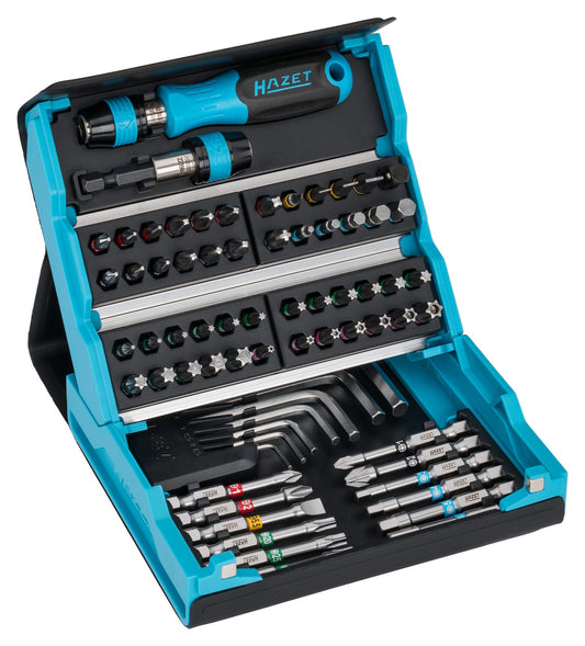 Set Biți și Șurubelniță Unghiulară SmartCase HAZET - 69 Piese Compact