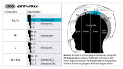 Set Bureți Interior Cască GT-Air Shoei - Ajustare Confort